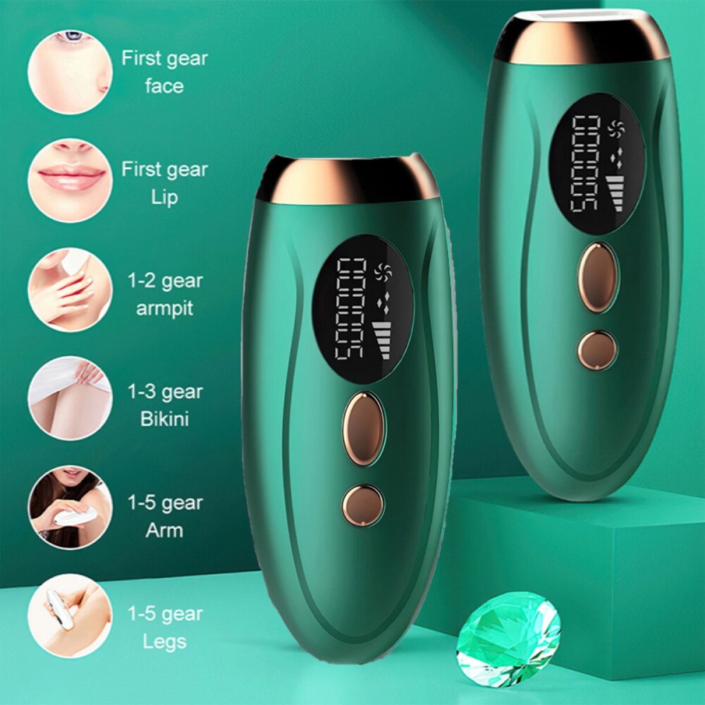 IPL Laser Epilator Permanent Hair Removal 990000 Flashes - TMY-002 - Green