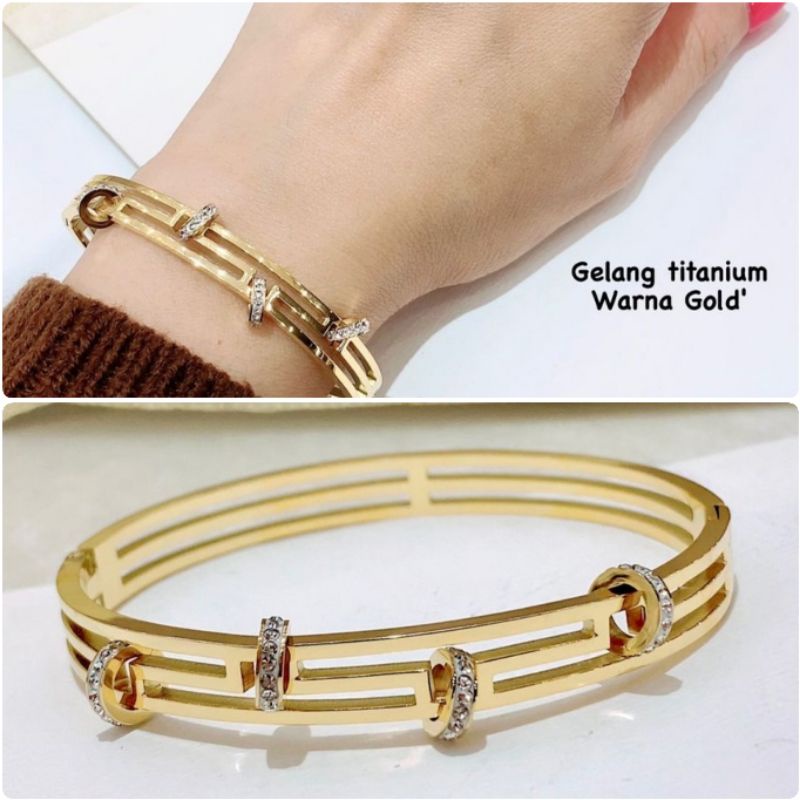 Gelang Titanium asli Premium Quality anti karat anti alergi Bracelet Stainless steel ori GTT-82