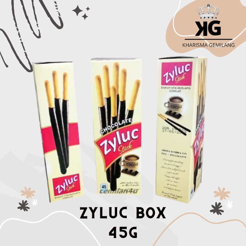 

BISKITOP - Zyluc Stick Coklat Box 33g Biskuit Stick Kue Kering Stick Anak Dewasa Enak Renyah Coklat