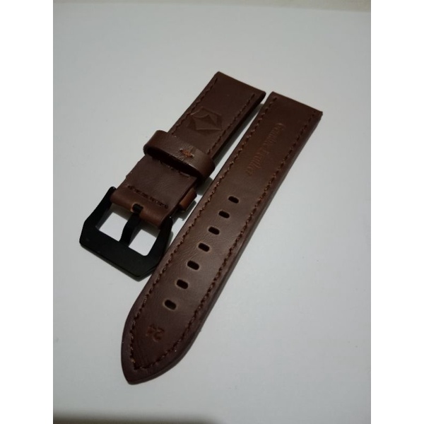 Tali jam tangan expediton kulit hitam coklat strap tali jam tangan kulit 18,20,22,24mm 02