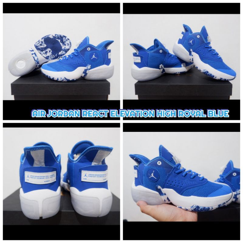 Sepatu Basket Air Jordan React Elevation HIGH Royal Blue