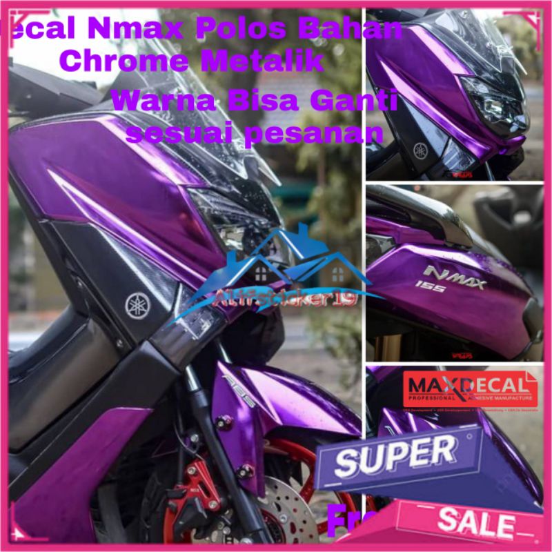 Decal Motor Nmax Polos Stiker Decal Nmax Bahan Chrome Metalik
