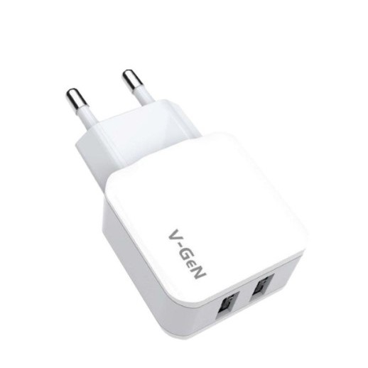 Travel Charger V-GEN 2.4A Adaptor Charger Kepala Cas Batok Charger