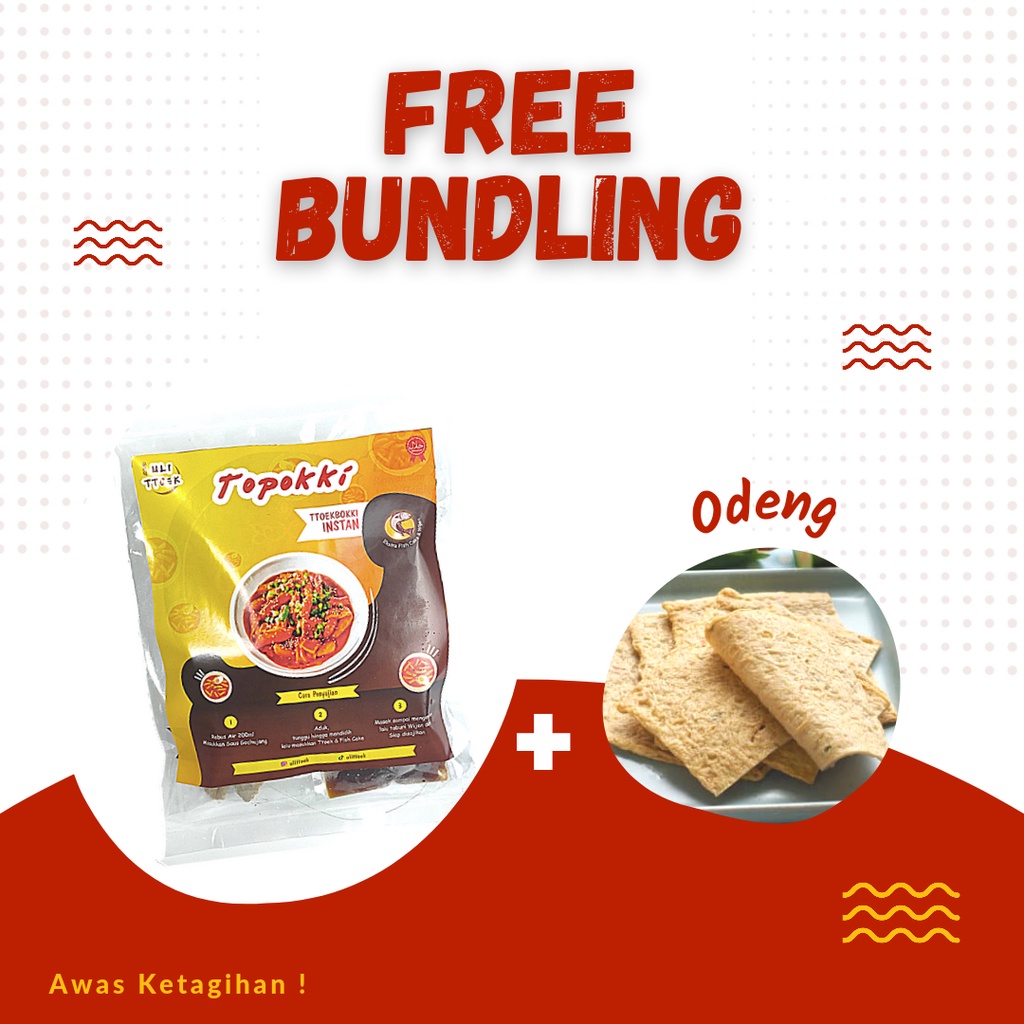 

TOPOKKI FREE ODENG ( Tteokbokki ) ULI TOPPOKI - Korean Street Food Tteokpokki Pedas Gurih Toppoki Gochujangg Korean Street Food