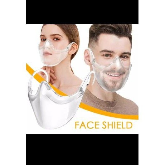 fashion face acrylic mask transparan/transparent mask/masker transparan