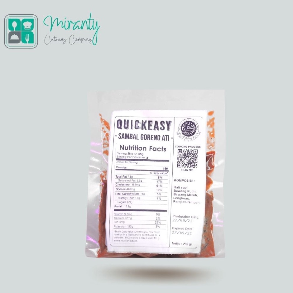 

Quickeasy Frozen Food Sambal Goreng Ati Miranty