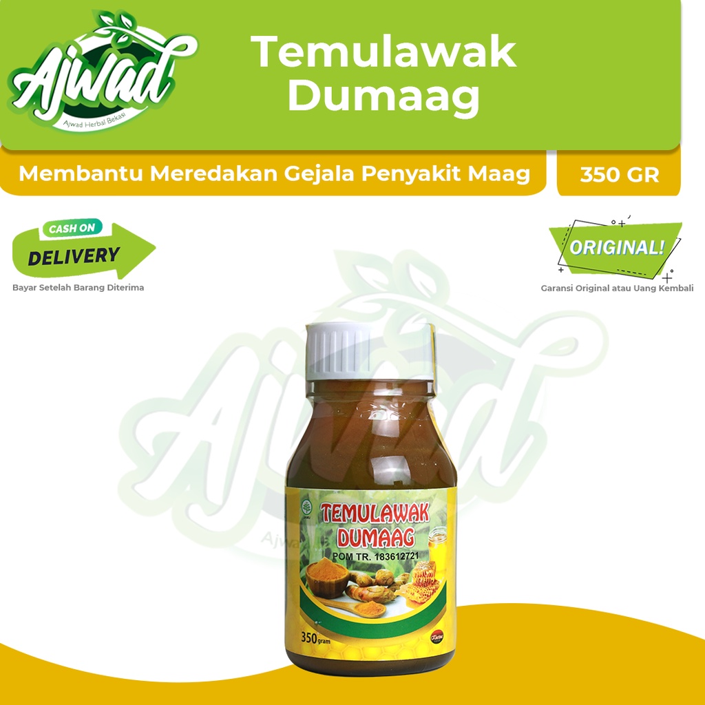 Madu Temulawak Dumaag 350gr | Obat Herbal Asam Lambung, Maag, Gerd, Tukak Lambung | Kharisma Food-1