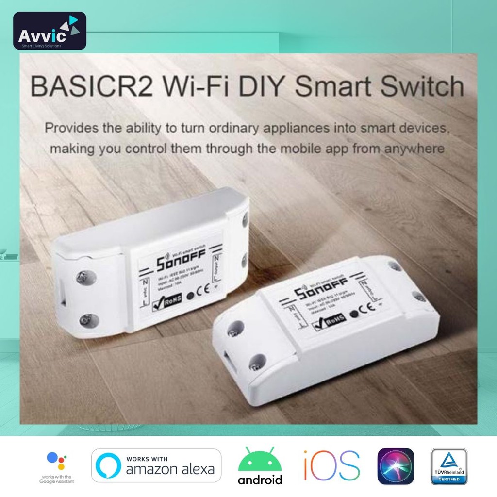 Sonoff Basic R2 1Gang/Channel -WiFi Smart Switch -Saklar Pintar IoT Saklar Pintar Otomatis Nirkabel