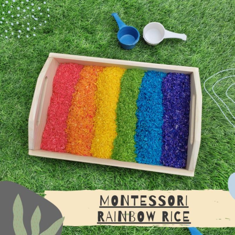 Sensory - Rainbow Rice - Mainan Montessori Sensori Beras Warna #mainkayoo