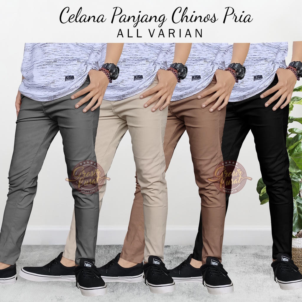 Celana Chino Premium Pria Big Size 27 - 38