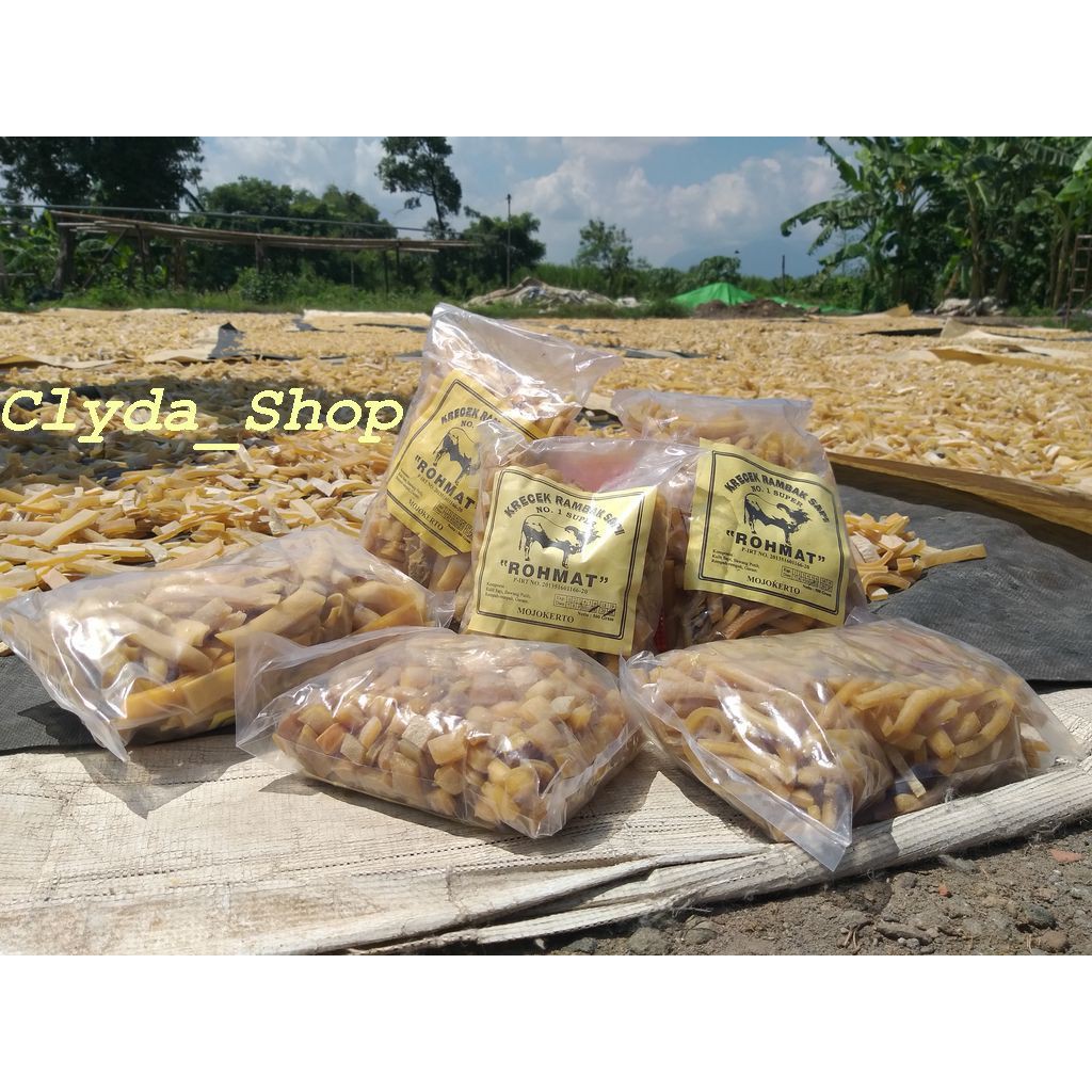 

Krecek / Kerecek RAMBAK / Krupuk Kulit Sapi SUPER / PRODUSEN / Stick / stik kerupuk / kotak dadu