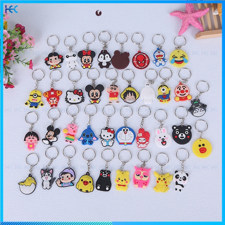 1PCS PVC Key Chain Cartoon Figure Anime Key Ring bag  car key Pendant