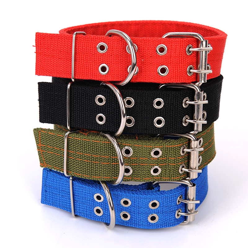 ★〓YUFeiPet〓★Golden Pet Collar Four-layer Thick Nylon Woven Double-breasted Large Dog Collar Dog Collar Cat Collar Pet Supplies