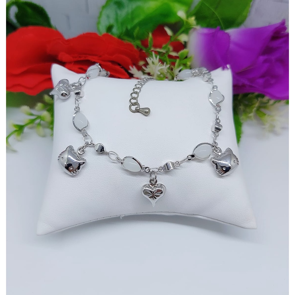 Gelang Silver Xuping Love Hello Kitty 008