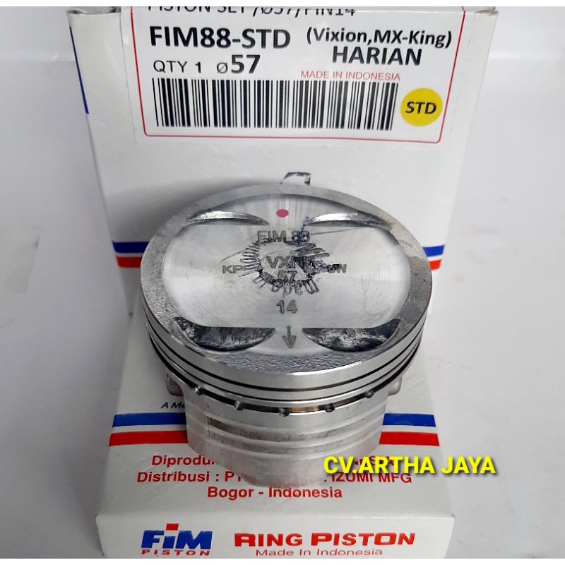 PISTON KIT FIM FIM88 YAMAHA VIXION / VIXION NEW / MX KING 150 / R 15 / R15 V1 / R15 V2 ( 57 / 57,5 / 58 / 58,5 / 59 / 59,5 / 60 ) ( STD / 050 / 100 / 150 / 200 / 250 / 300 ) ( PEN 14 / PIN 14 )-1