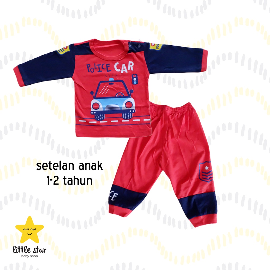 Very In Setelan Polisi Anak Cowok | Setelan Anak Laki | Piyama Anak Cowok