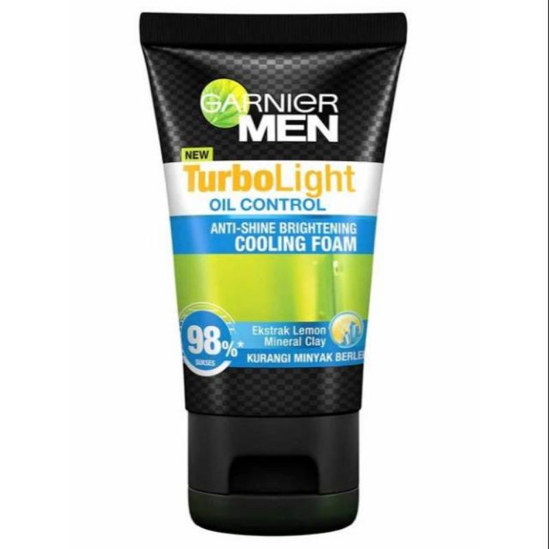 Garnier Men Turbo Light Oil Control Anti Shine Brightening Cooling Foam 50ML