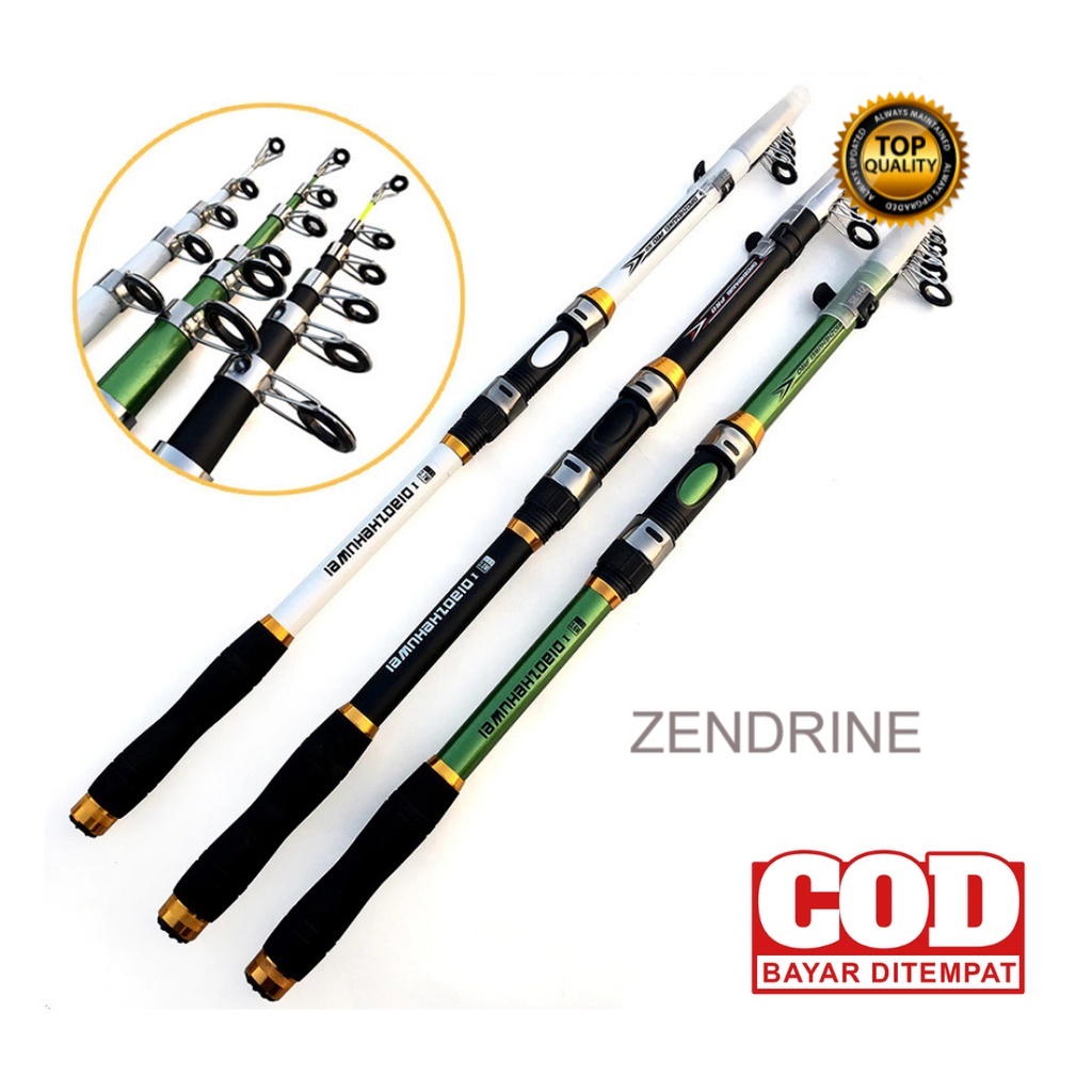 GHOTDA joran pancing 2.7 Meter portable carbon fiber telescopic 2.1M - 3M - ZNDR