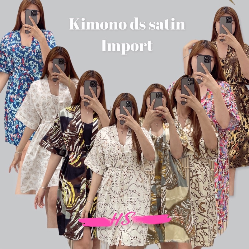 KIMONO 2In1 MOTIF REALPICT/DRESS KIMONO 2IN1 SATIN IMPORT PREMIUM/KIMONO BEST SELLER/GESER/PART 2