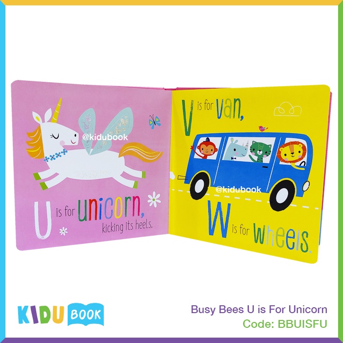 Buku cerita Bayi dan Anak Busy Bees U is For Unicorn Kidu Toys