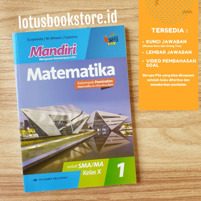 Jual Mandiri Matematika Sma Peminatan Kelas 10 K 2013 Revisi Buku Erlangga Original Indonesia Shopee Indonesia