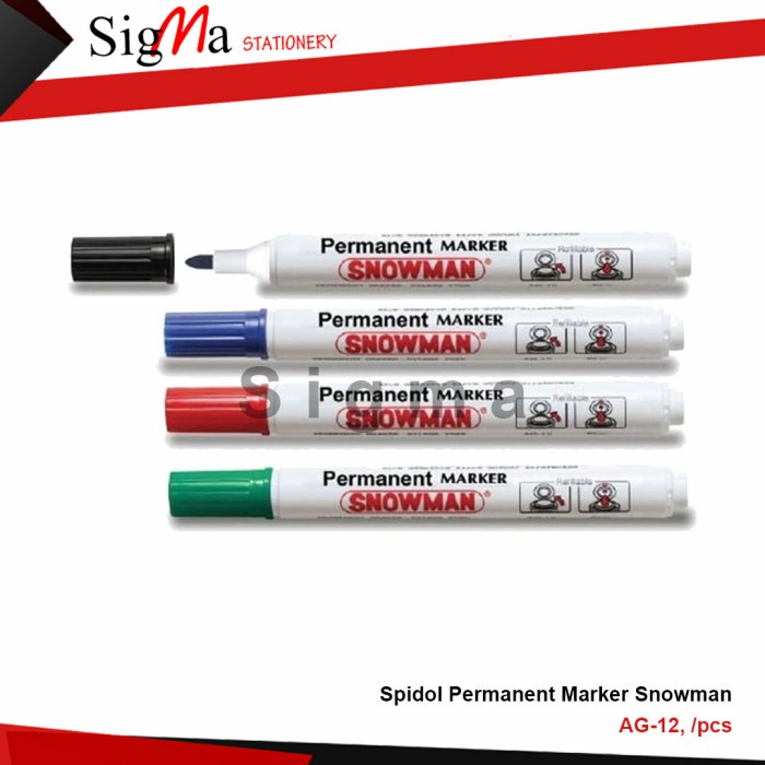 

Spidol Permanent Marker Snowman AG12 AG 12 LUSIN promo