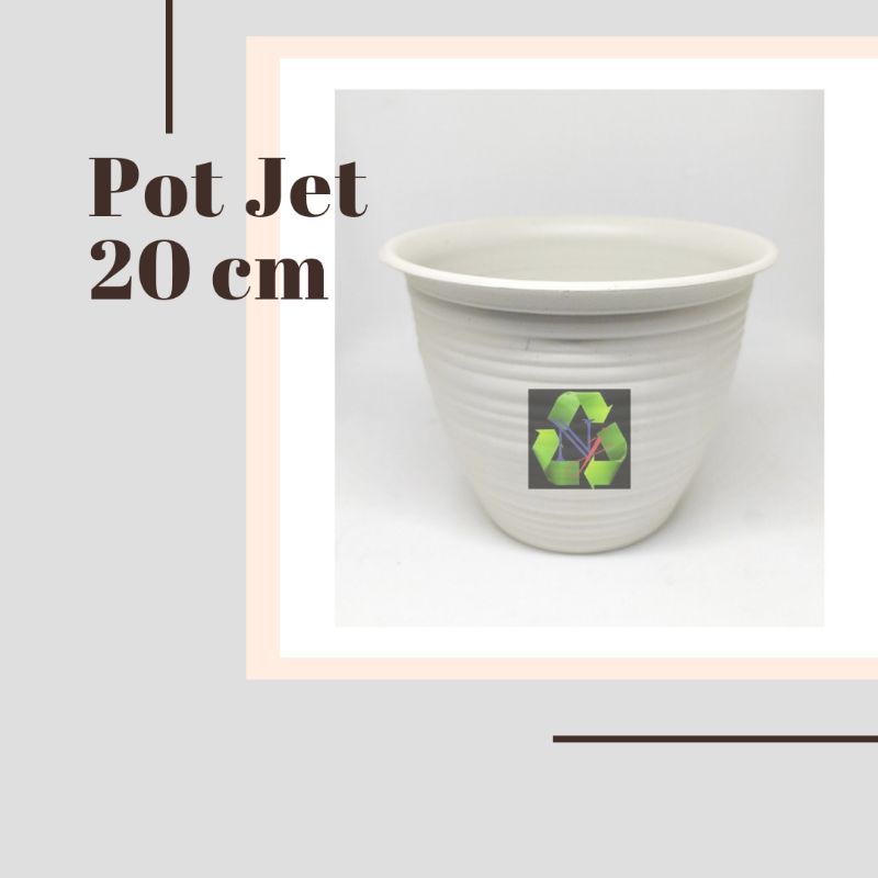 Pot Tanaman Bunga Plastik / Pot Jet Guci 20 cm