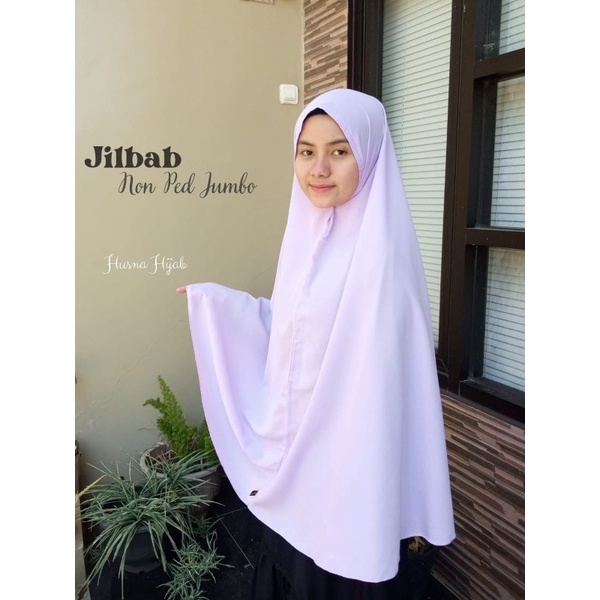 [HUSNA HIJAB] Khimar Jumbo Non Ped / Jilbab Jumbo Non Ped / Kerudung Jumbo