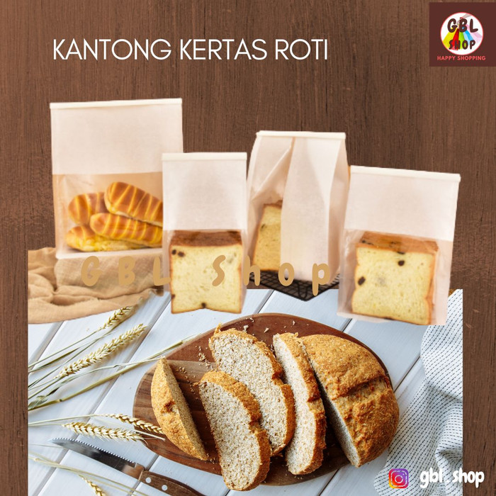 

TERLARIS Kantong Roti Kertas 22x28 Toast Paper Bag