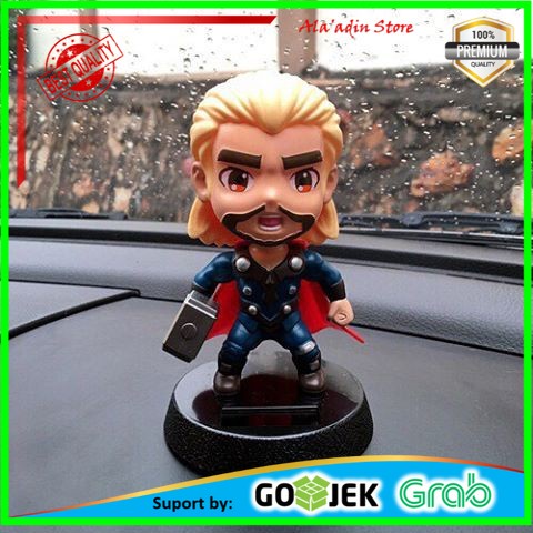 Promo Boneka Hiasan Dashboard Mobil Boneka Dashboard Kepala Goyang Avengers THOR