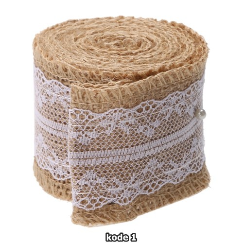 

Pita Burlap 2 Meter Renda Lace Vintage Decor Kain Goni Craft Import