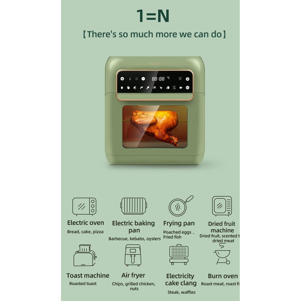 AKN88 - ONEMOON Air Fryer Mesin Penggoreng Udara Tanpa Minyak 10L - OA9
