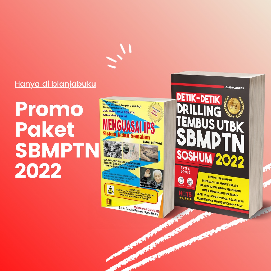 PAKET BUKU SBMPTN 2022/ SKS IPS + DETIK DETIK TEMBUS SBMPTN SOSHUM 2022