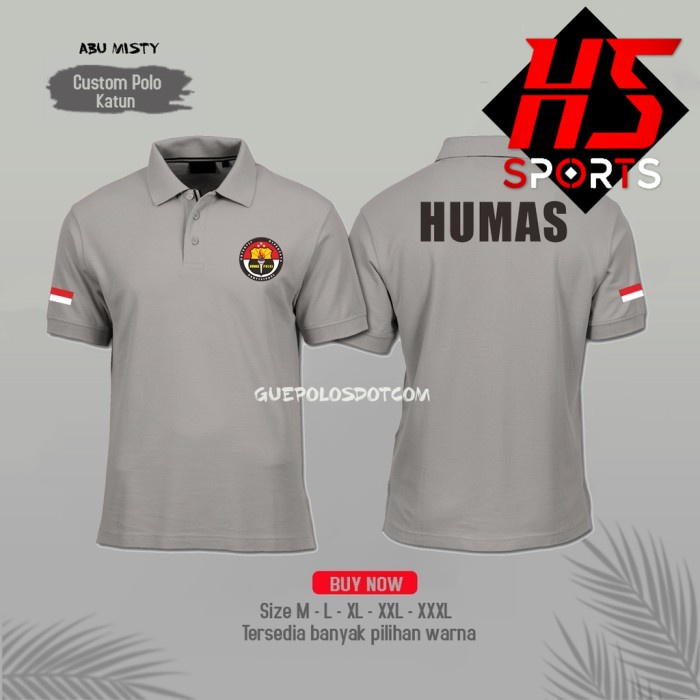 Poloshirt - Kaos Polo Humas Polri Indonesia - Baju KERAH HUMAS POLRI