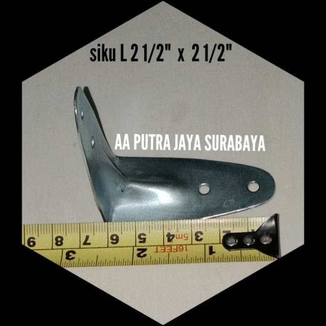 Siku rak 2 1/2" L kecil plat besi chrome