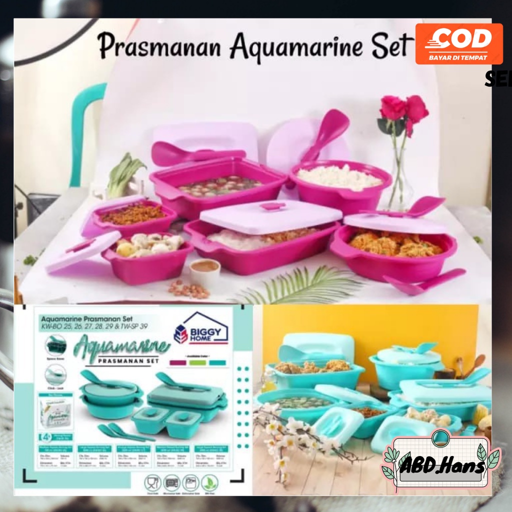 (ABD) Prasmanan Aquamarine Set KWBO + 4 Sendok