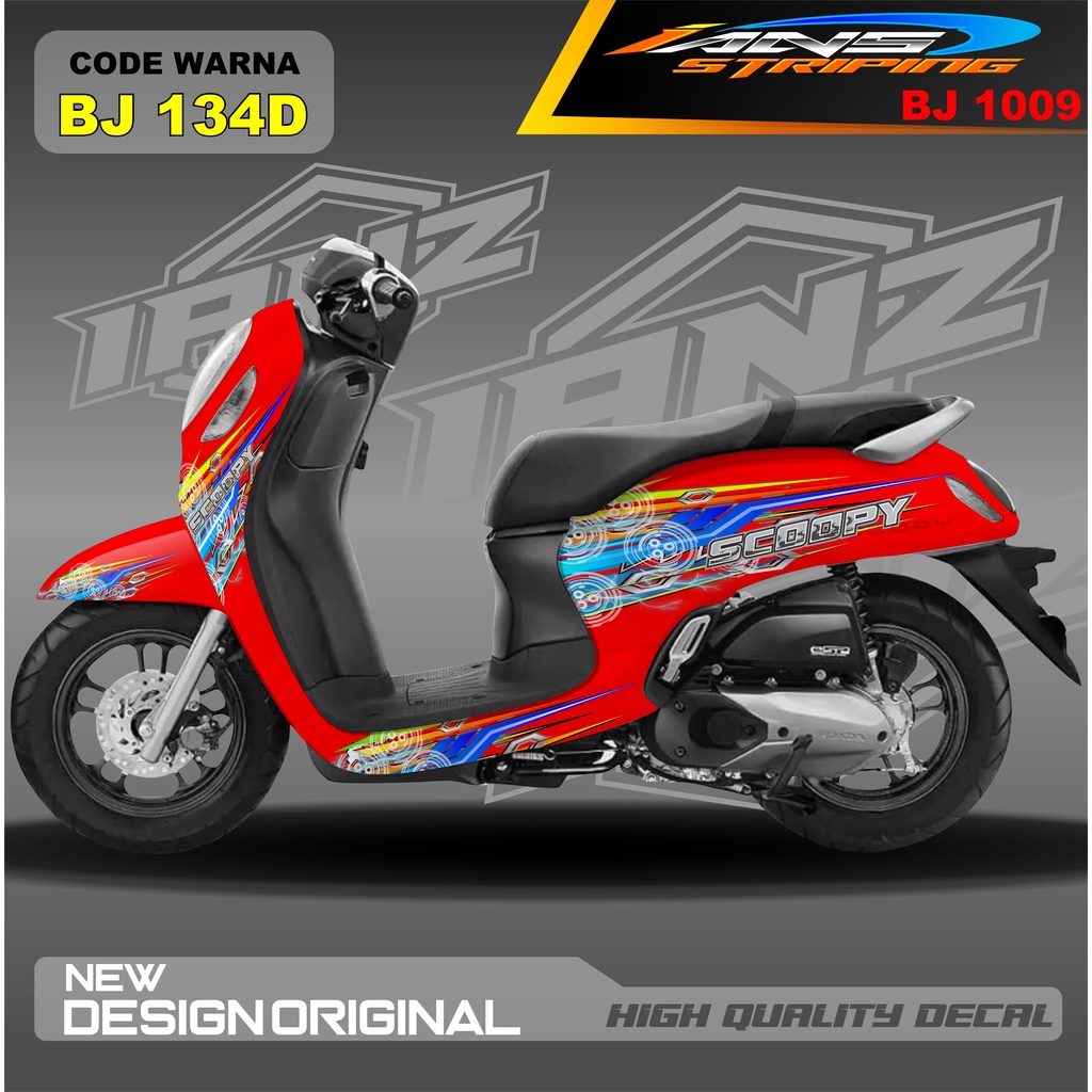 DECAL STIKER MOTOR SCOOPY FULL BODY / STICKER VARIASI SCOOPY TERBARU  / STICKER SCOOPY