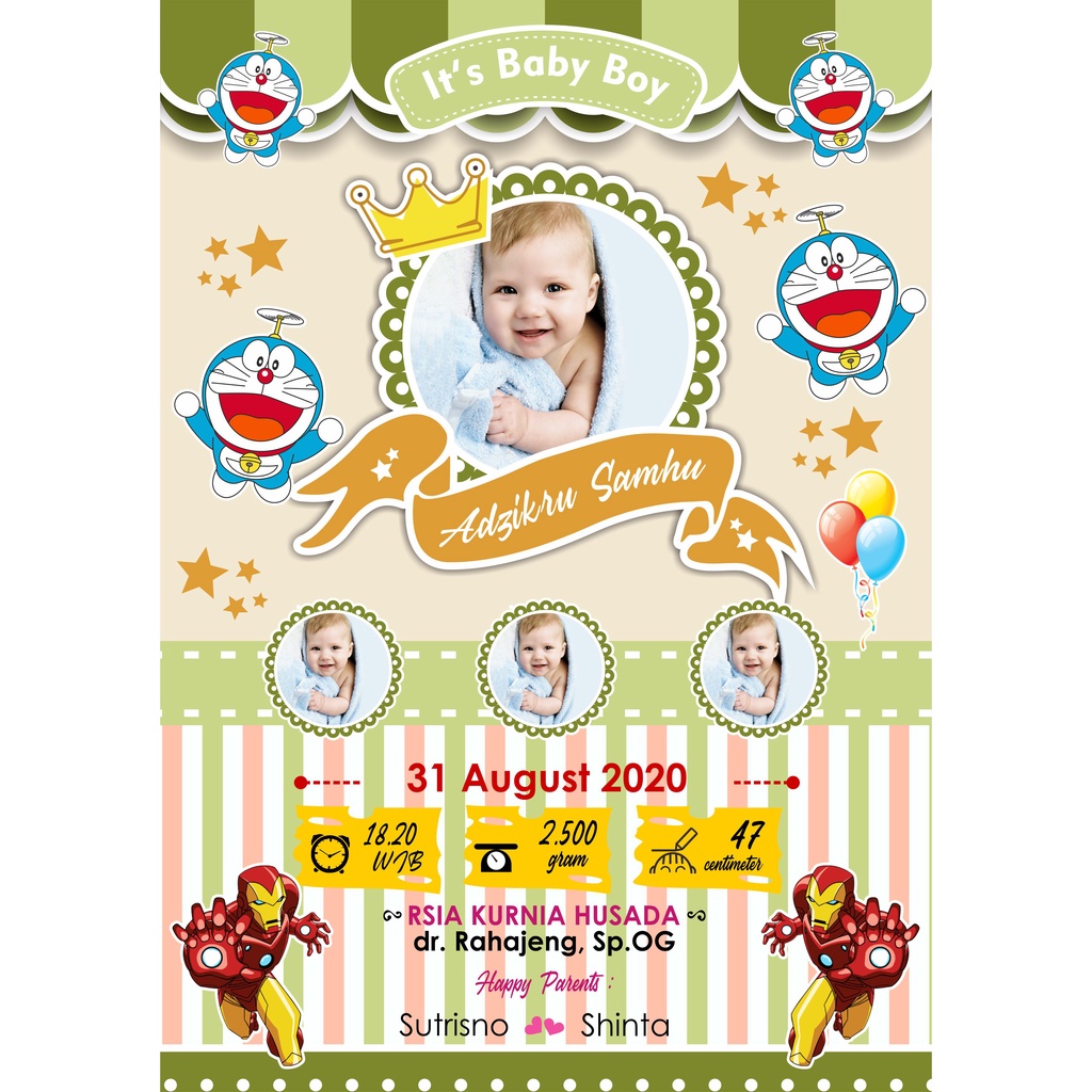 CETAK BIODATA BAYI UKURAN BESAR 17R/12Rs (48x32)cm-45