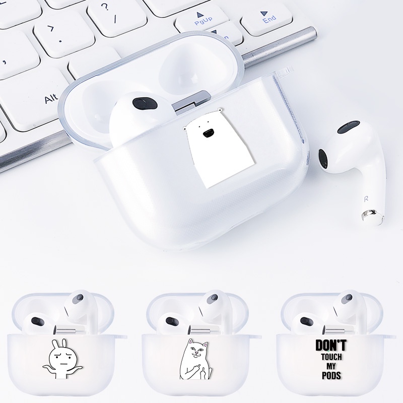 Casing Pelindung Motif Kartun Binatang Lucu Untuk AirPods 3