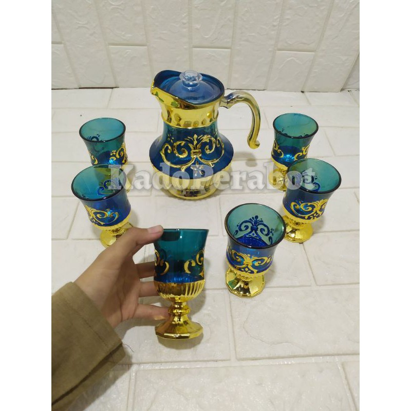 Teko set eskan 7 pcs - teko unik- teko arab - teko motif klasik