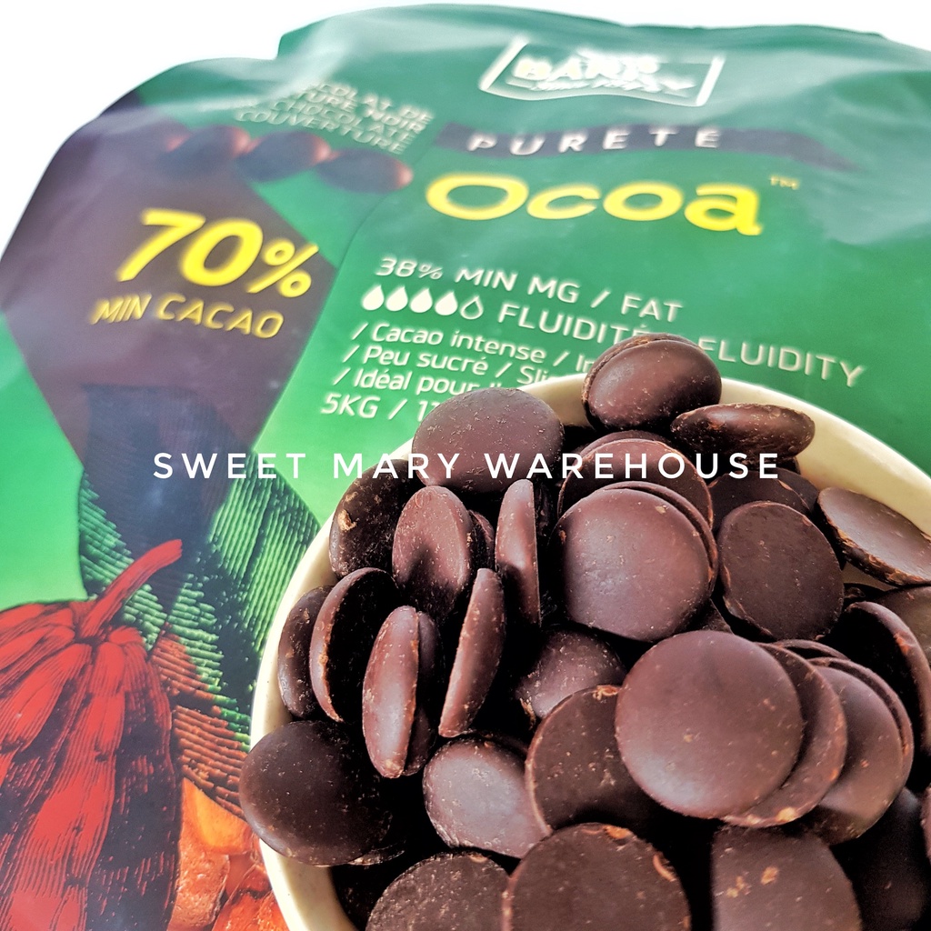 

Cacao Barry Callebaut OCOA 1kg 70% Dark Chocolate Couverture Cokelat