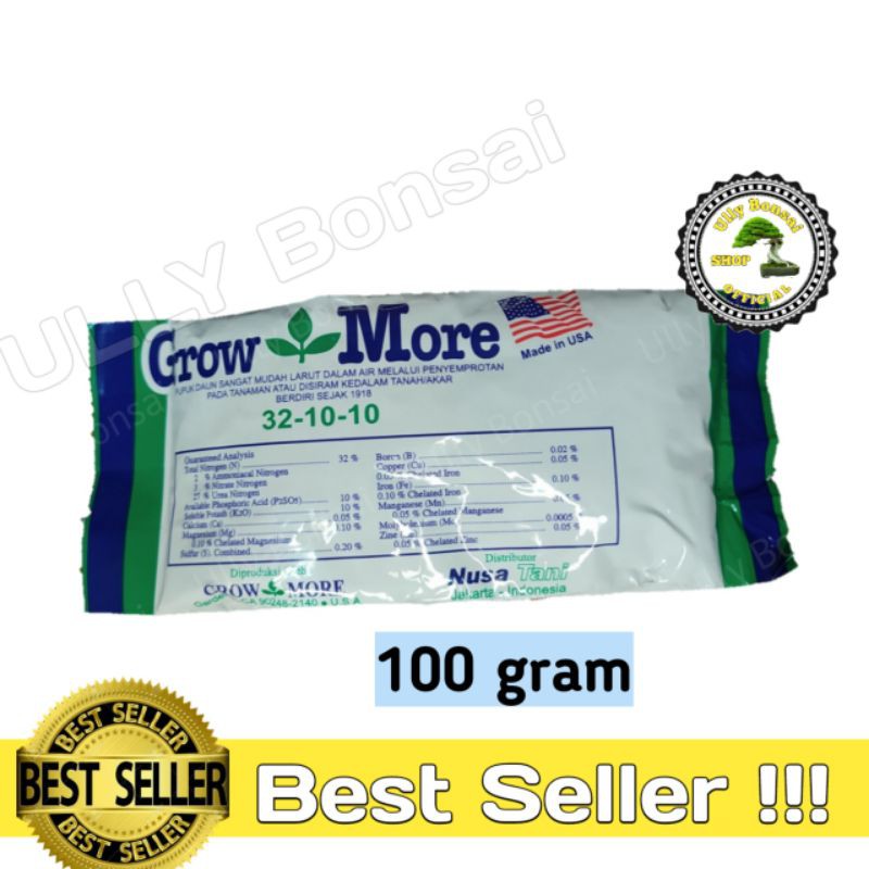 Pupuk Growmore 32 10 10 Pupuk Daun Kemasan Pabrik 100 Gram