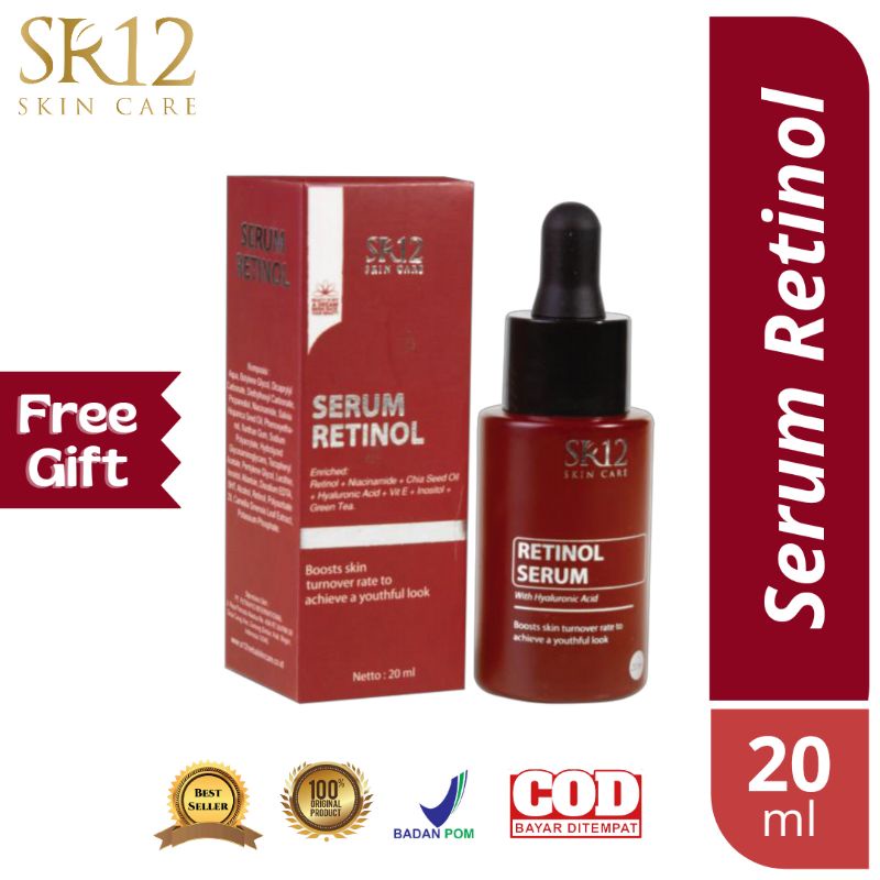 Serum retinol sr12 Mencerahkan kulit untuk semua jenis kulit Mengatasi jerawat Membuat wajah glowing