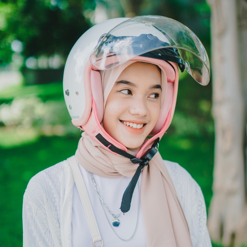 Helm Bogo Dewasa Retro Hijab Wanita