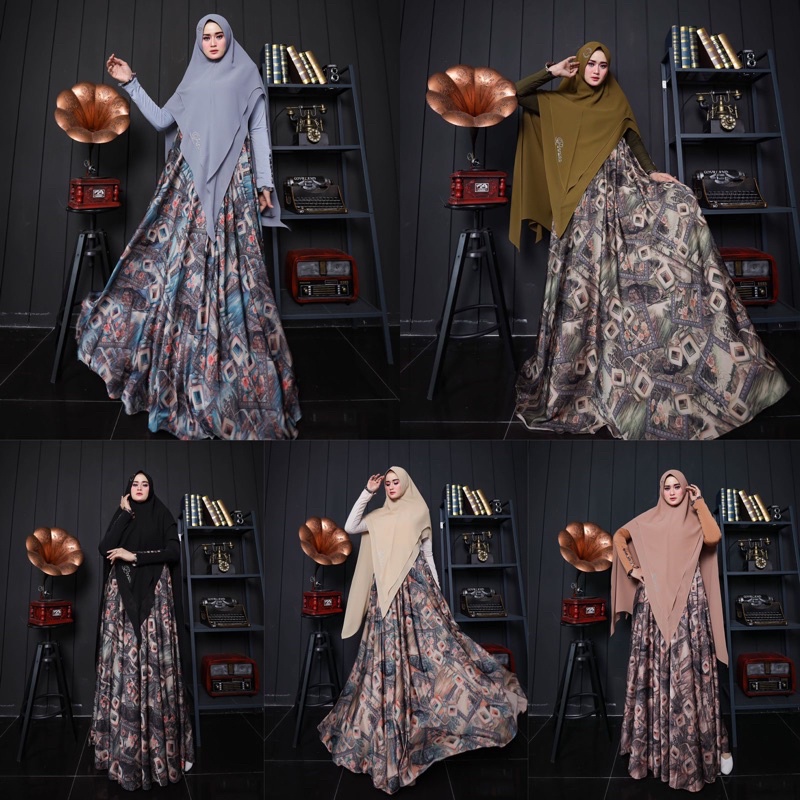 Gamis cantik original Annisa Syar’i by ASM set Syar’i