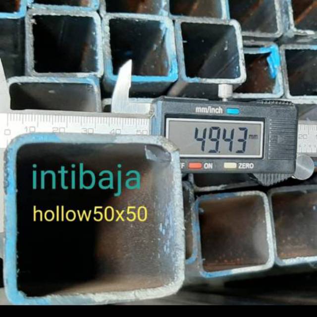 BESI HOLLOW HITAM 50 x 50 x 6Meter FULL (stall kotak/pipa kotak) tebal 1,0mm / tebal 1,2mm / tebal 1