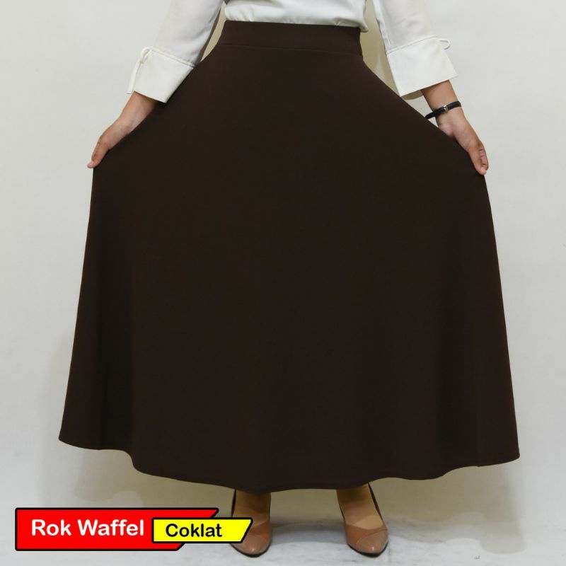 [Fashion Muslim] ROK WAFFLE MAYUNG | karet | wafel