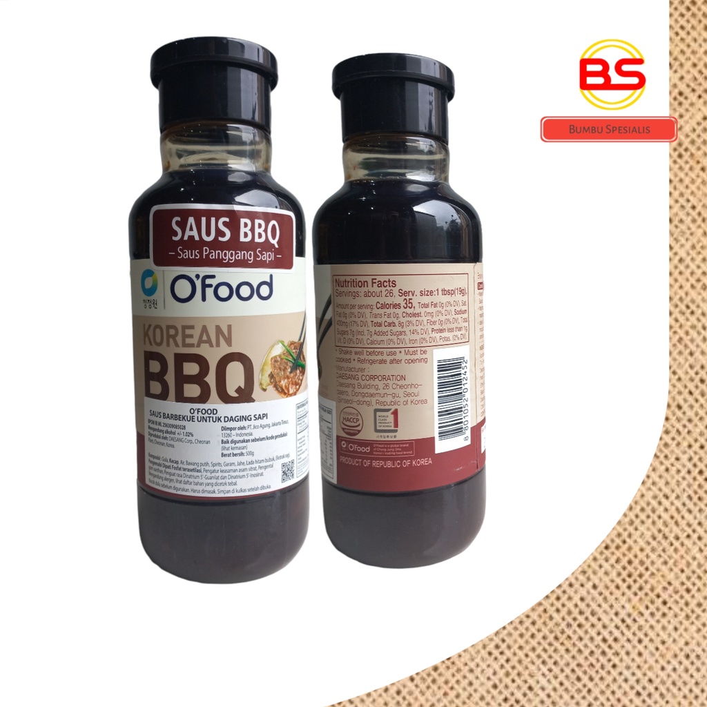 CHUNG JUNG ONE Beef bulgogi marinated / Saus BBQ Bulgogi 500 gr dan 280 gr
