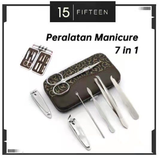 15 SHOP --- Gunting Kuku Set / Pembersih Kuku/Peralatan Manicure Menicure 7in1 Mini