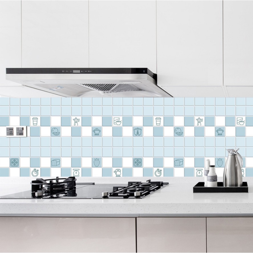 ELFYDO - HL0204 Wallpaper Dinding Dapur Sticker Dapur Anti Minyak Air Wall Sticker Kitchen Desain Kartun Sheet